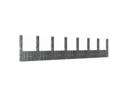 Vidaxl Cesto Gabião Em Forma De U C/ 8 Postes 860x20x200 Cm Ferro