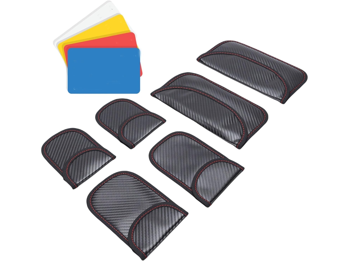Protetor De Chaveiro Faraday, Capa Premium Em Fibra De Carbono Com Bloqueio Sinal Rfid, Proteção Contra Roubo E Design À