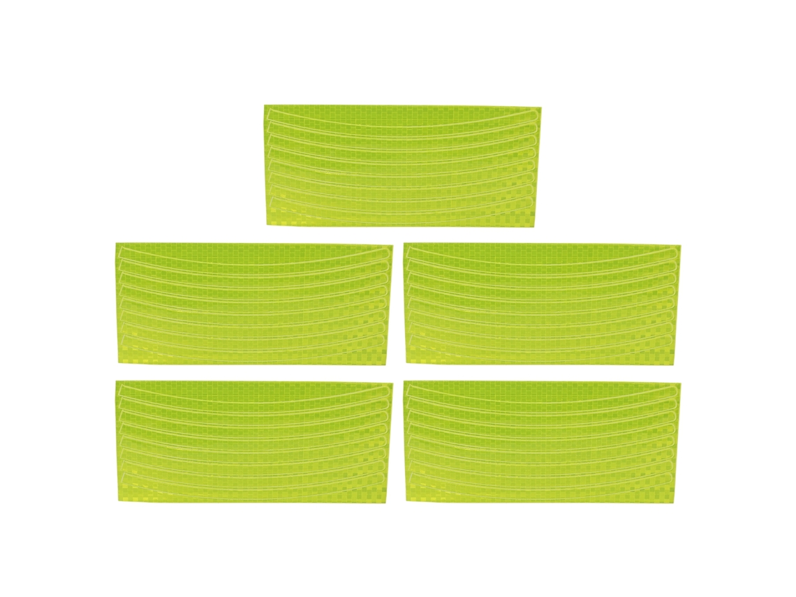 5pcs/set Adesivos Refletivos Para Bicicleta De Montanha Resistentes À Alta Temperatura Faixas De Aro Amarelo