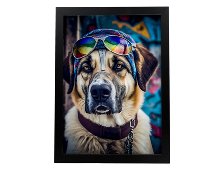 Folha De Pastor De Anatolia NACNIC Determinada Em Fotográfico De Cores Ilustrações Engraçadas Realistas De Animais Com Roupas Humanas A4 Quadro Preto