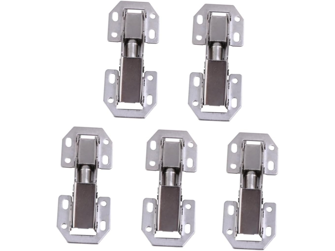 Conjunto De 5 Dobradiças Embutidas Alta Resistência Com Fechamento