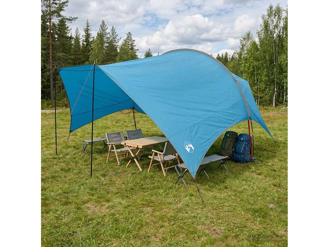 Vidaxl Tarp De Camping Resistente À Água Azul 550 X 400 X 230 Cm