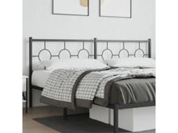 Vidaxl Cabeceira De Substituição 200 Cm Metal Preto
