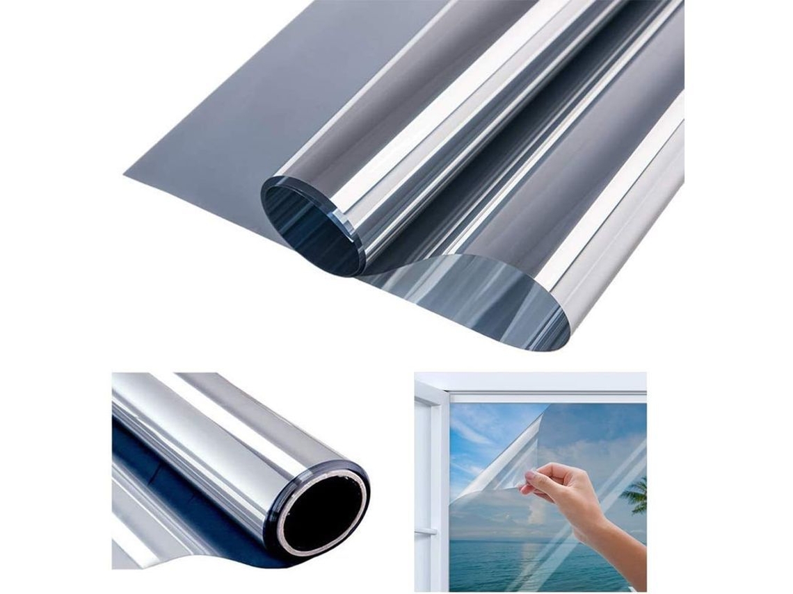 Película De Ventana Espejo Desechable Antisolar Anti-uv Anti-calor Protección De Privacidad 40x200cm 2025