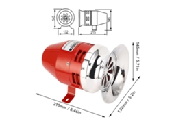 Fbhjin-sirena De Alarma Industrial 130db 40w Para Exterior, Claxon De Emergencia, Ca 110v, Seguridad