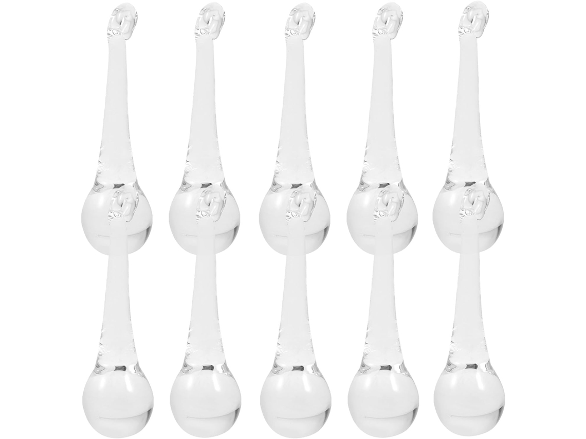 Cristais Prism Lustre Conjunto 10 Pingentes Vidro Transparente Acessórios Pendurar Decoração Jardim Criação GOKOCO