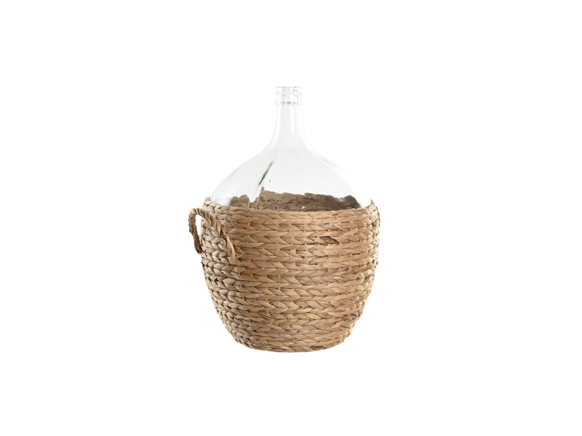 Vaso de Vidro com Fibra, 25 L, Alça Natural, 37x37x55cm ALEXANDRA HOUSE LIVING