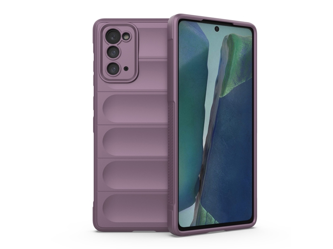 Capa Halinuia Para Samsung Galaxy Note20 Magic Shield Tpu Flanelada Roxa
