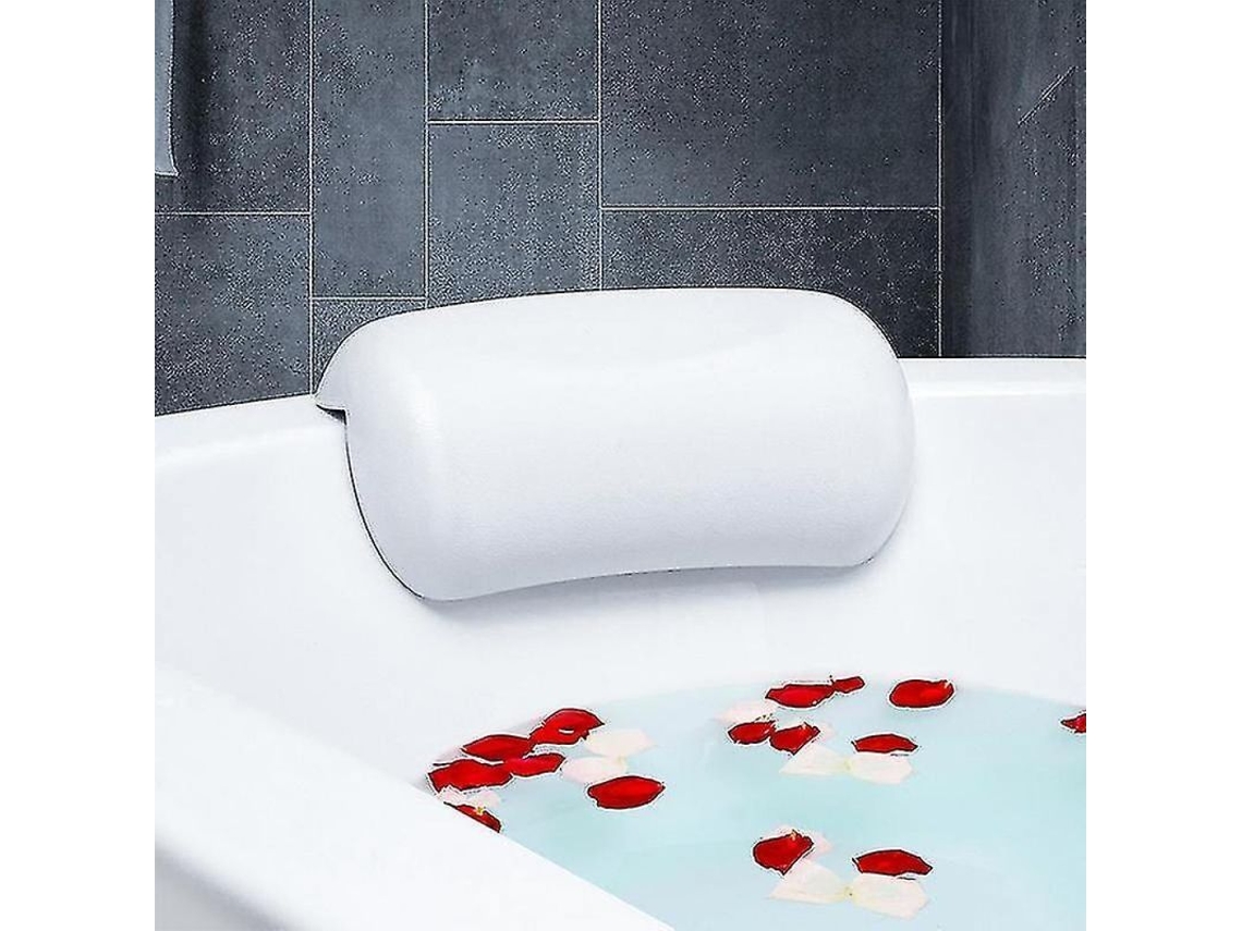 Rebe almohada Baño Antideslizante Cabezal Soft Pu 25x13x7cm Succión Fuerte Fypo