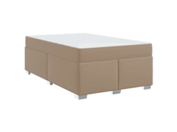 Conjunto 1 Cama Box Vidaxl Castanho Tecido (140 X 200 Cm)