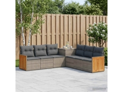 Vidaxl Conjunto De Sofás 7 Unid. Cinza E Cinza Escuro