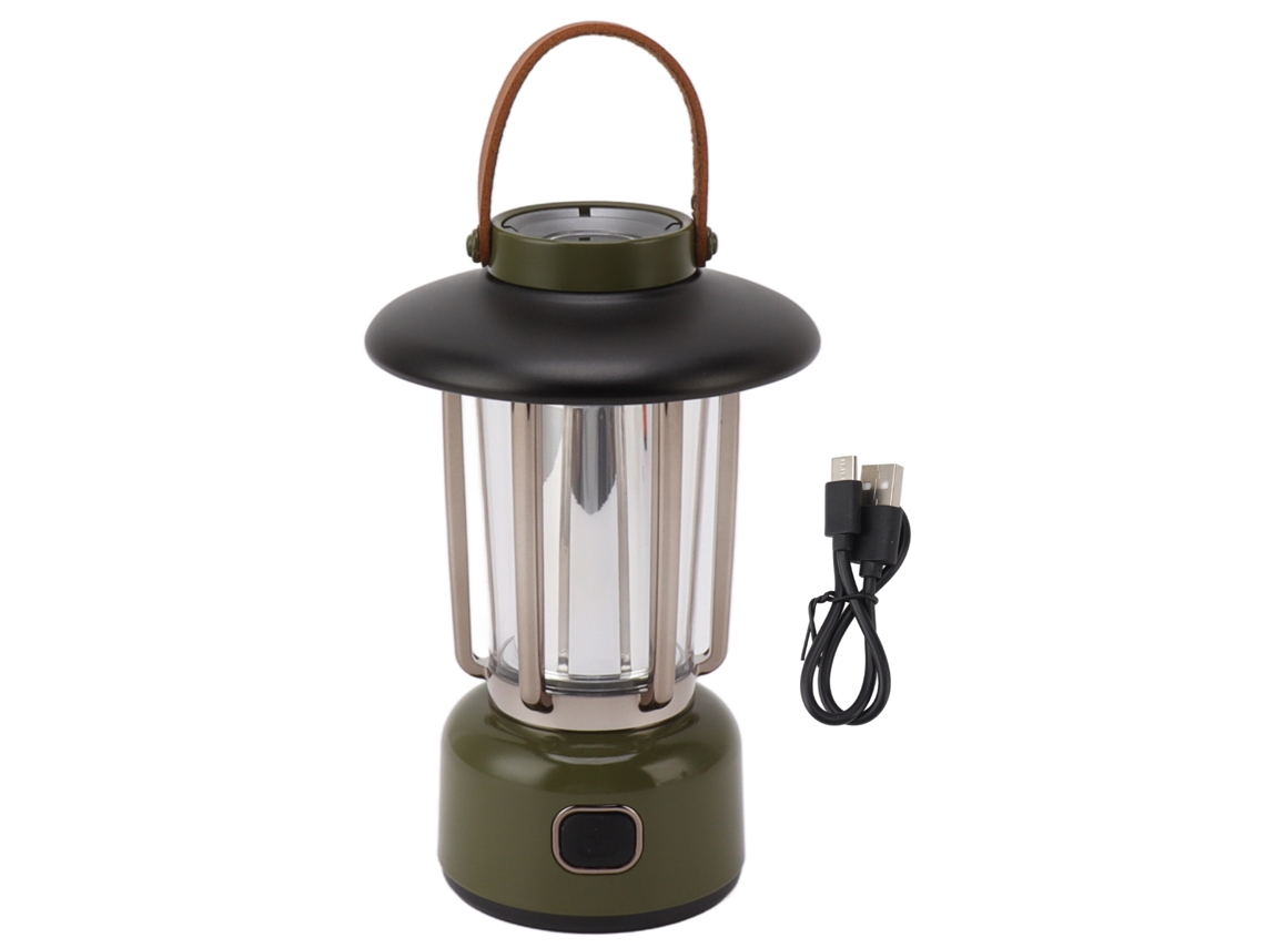 Lanterna de Acampamento Led Portátil, 3 Modos, de Iluminação Múltipla, Alimentação Variada, Verde | S/MARCA