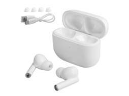 Headset Mali Bluetooth sem fio A8 V5.0+EDR, TWS, semi intra-auricular, esportivo, branco