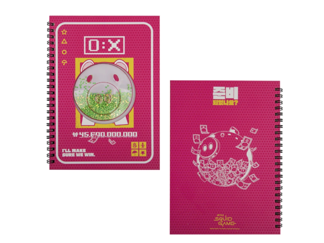 Caderno De Capa Dura The Squid Game Porquinho Mealheiro The Squid Game