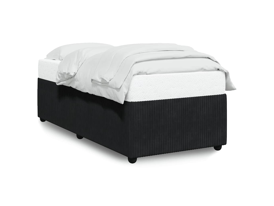 Estrutura de Cama 90x190 Cm Veludo Preto MAISON EXCLUSIVE