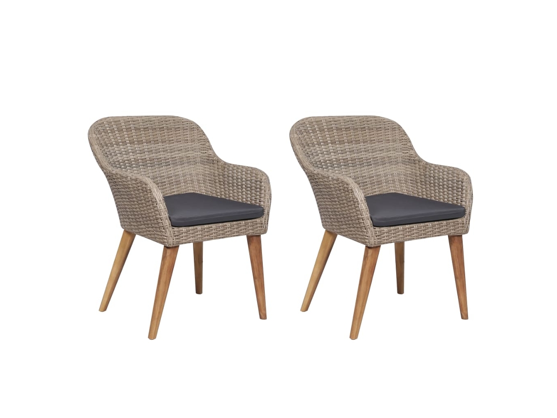 Outdoor Chair, Outdoor Chairs Vidaxl Marrom Rattan / Vime (n/a)