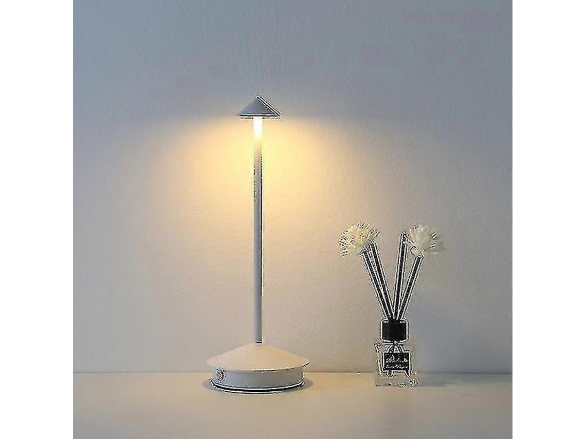Lâmpada De Mesa Sem Fio Recarregável 2500mah Com 3 Níveis De Brilho E Iluminação 360 Graus Led 3000-6500k Branco
