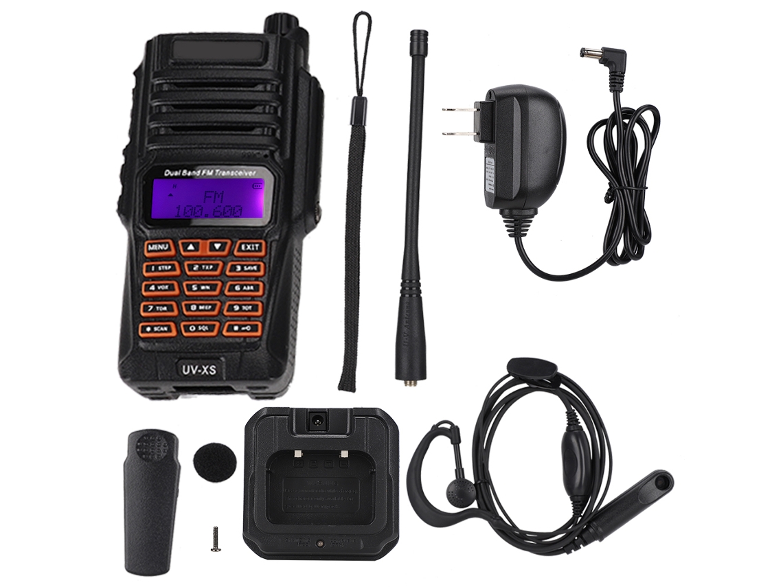 Rádio Walkie Talkie Manual De Banda Dupla Uv Xs 10w Portátil Para Baofeng