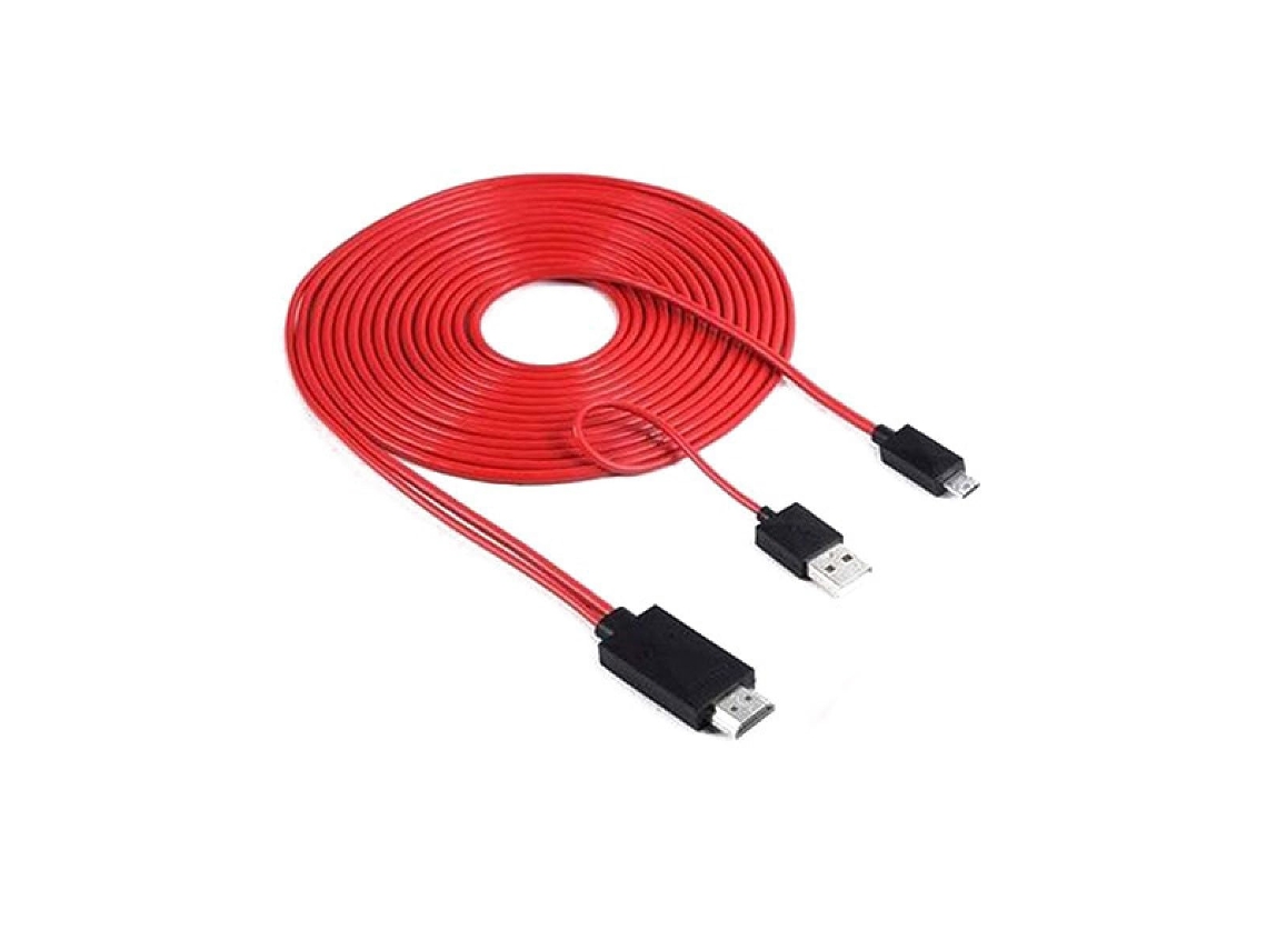 Cabo Adaptador Micro Usb Para Hdtv Para Note Com Comando Integrado