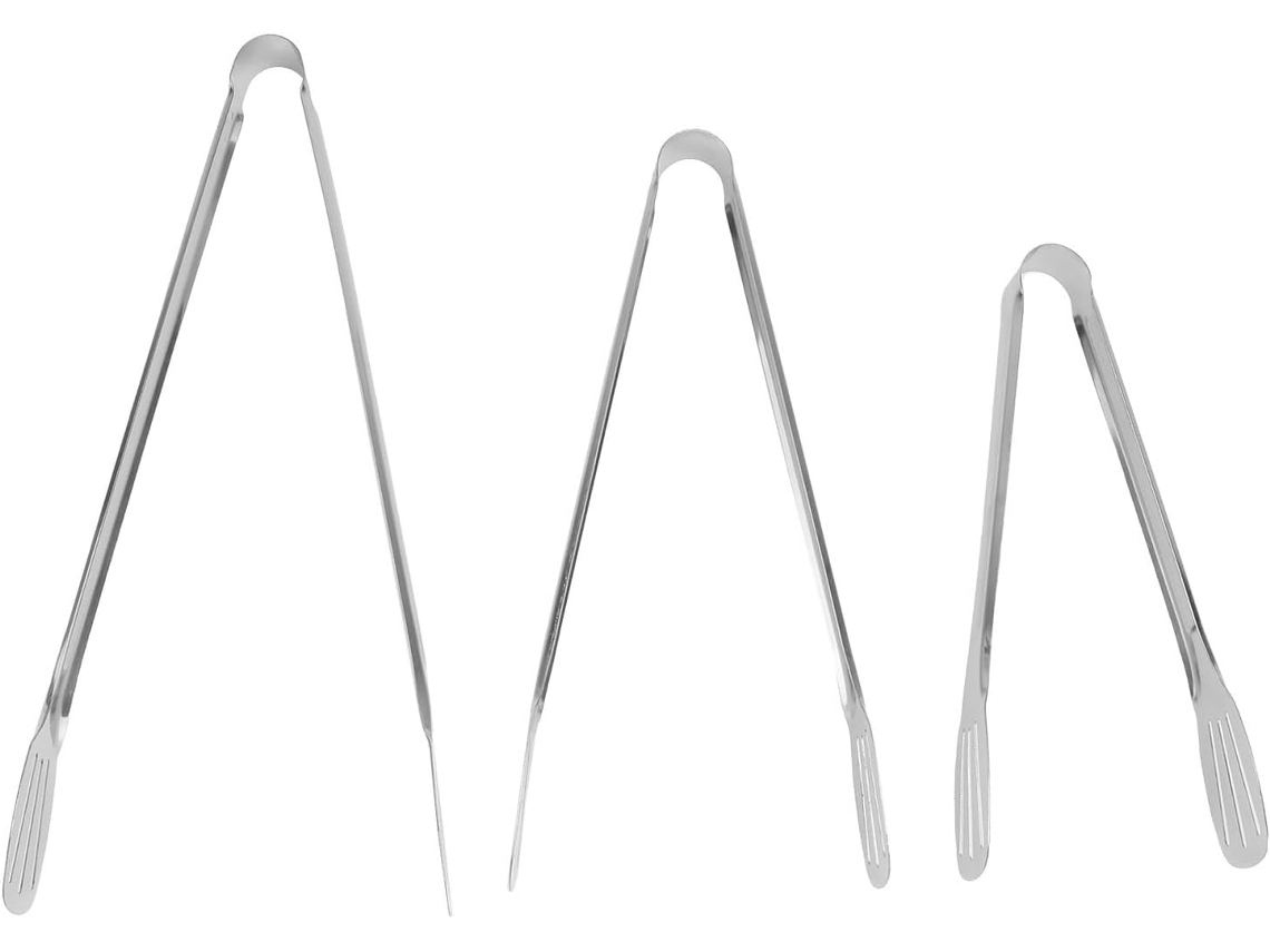 Conjunto De 3 Pinças Para Alimentos Vicasky Em Aço Inoxidável Resistente Ao Calor, Fáceis De Usar, Para Churrasco, Café