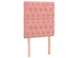 Conjunto 2 Cabeceira Vidaxl Cor-de-rosa Veludo (80 X 7 X 128 Cm)