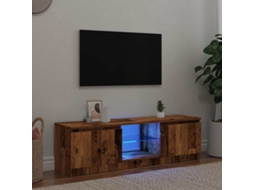 Móvel De Tv Com Luzes Led Derivados De Madeira Madeira Velha Dkd Home Decor