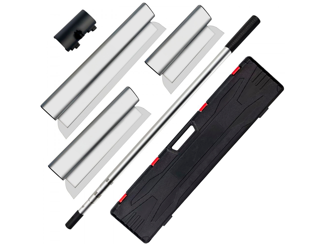 Conjunto De Espátulas Inox Ajustáveis Para Gesso E Alisamento Tekmaquinas