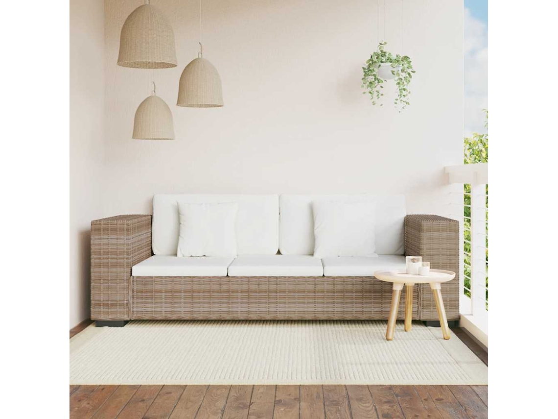 Vidaxl Conjunto De Sofás De 3 Lugares, 8 Pcs, Vime Genuíno