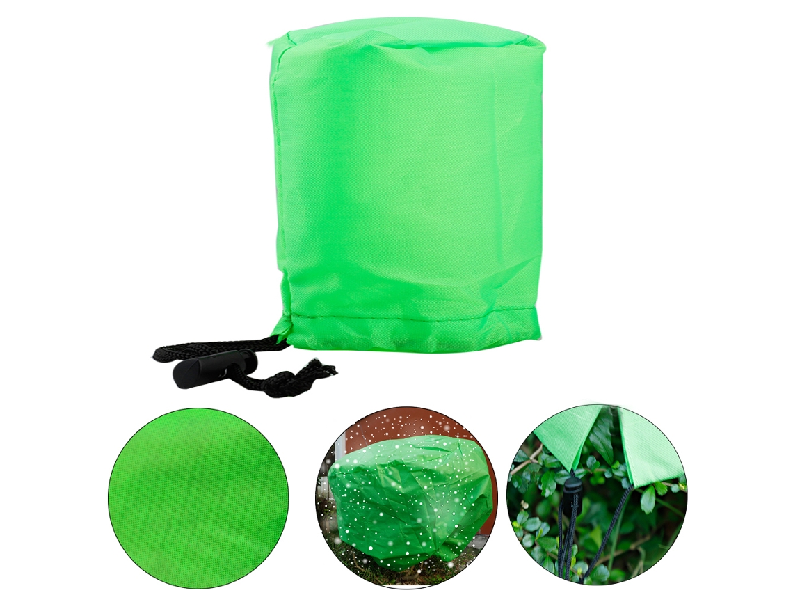 Saco Proteção Geada Jardim Cilíndrico Cordão Verde