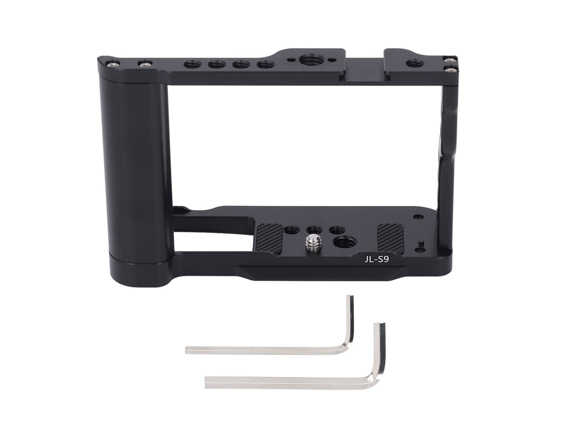 Aluminum Alloy Camera Cage For S9 1/4in 3/8in Thread Holes Cold Shoe Mount Video Camera Cage Rig LAXISCREED