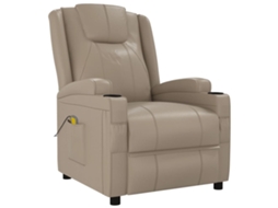 Poltrona de massagens VIDAXL Marrom Couro Artificial