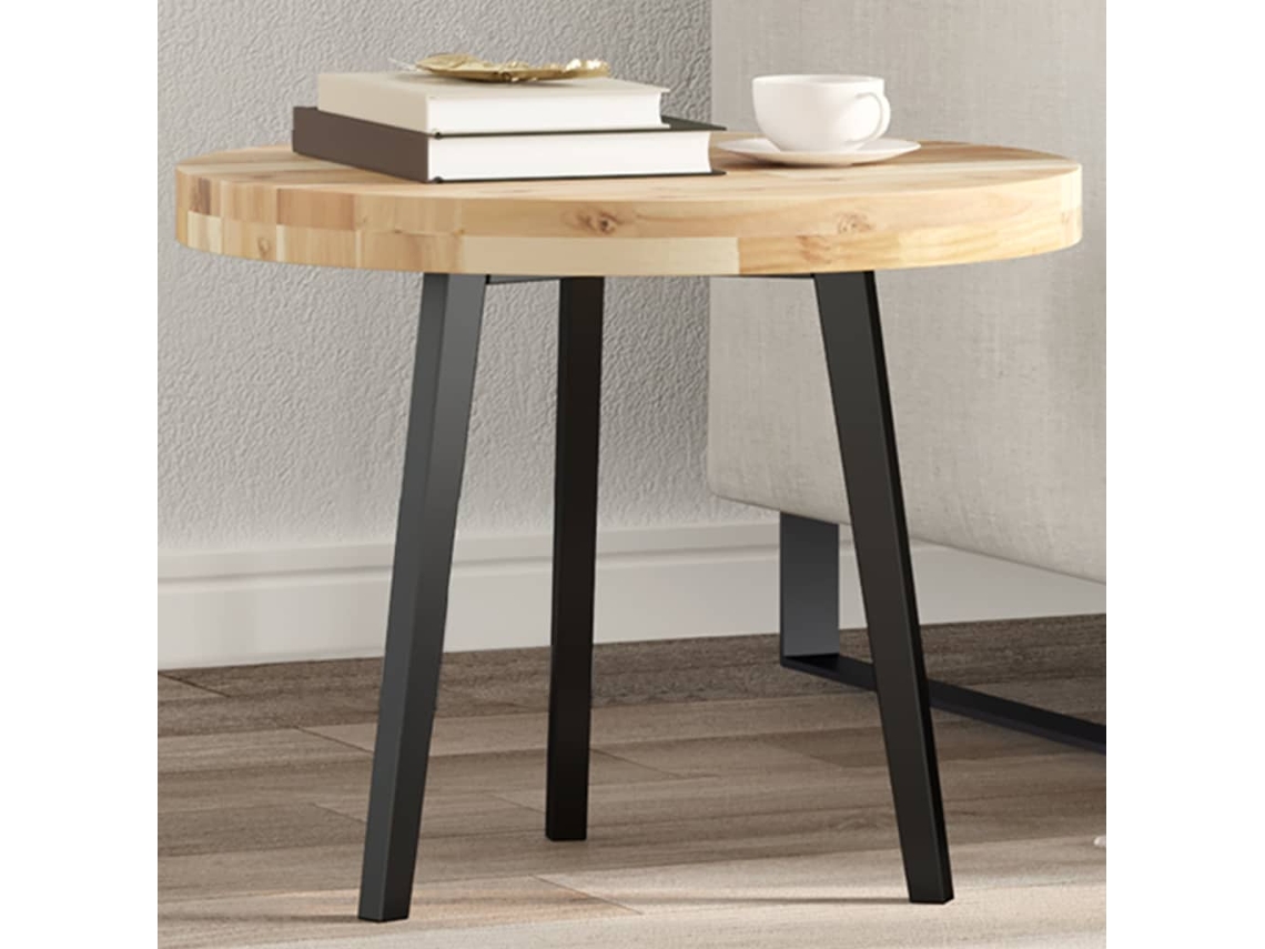 Vidaxl Tampo De Mesa Redondo Ø50x4 Cm Madeira De Acácia Maciça