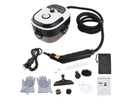 Aspirador de Vapor Portátil 1500w 105°c Limpeza Profunda com 3 Cabeças de Escova Tanque Removível para Casa Carro