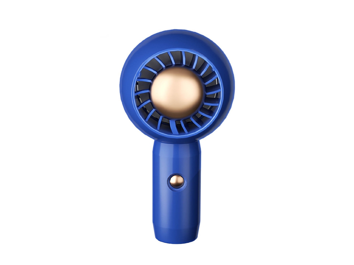 Ventilador Sem Lâmina Portátil Usb 1800mah Azul Mini