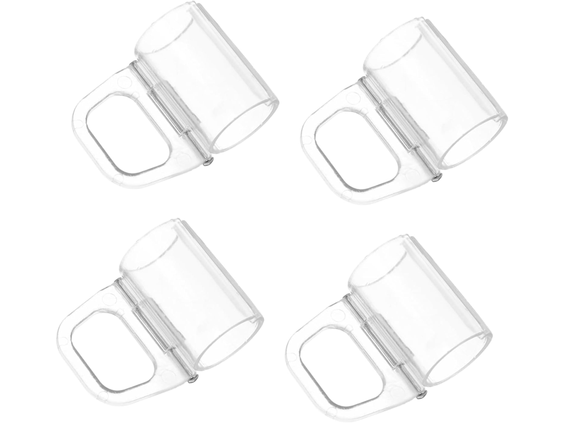 Conjunto De 4 Presilhas De Cortina De Plástico Transparente Com Alças Sem Fio Para Persianas De Enrolar - Acessórios Para Cortinas Par