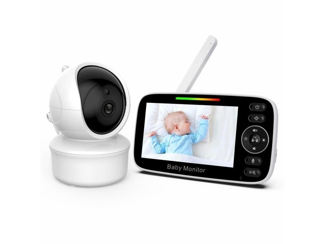 Babá Eletrônica Com Tela Lcd De 4,3 Polegadas E Câmera 2100 Mah, Vox, Visão Noturna Comunicação Bidirecional. Aquaforge