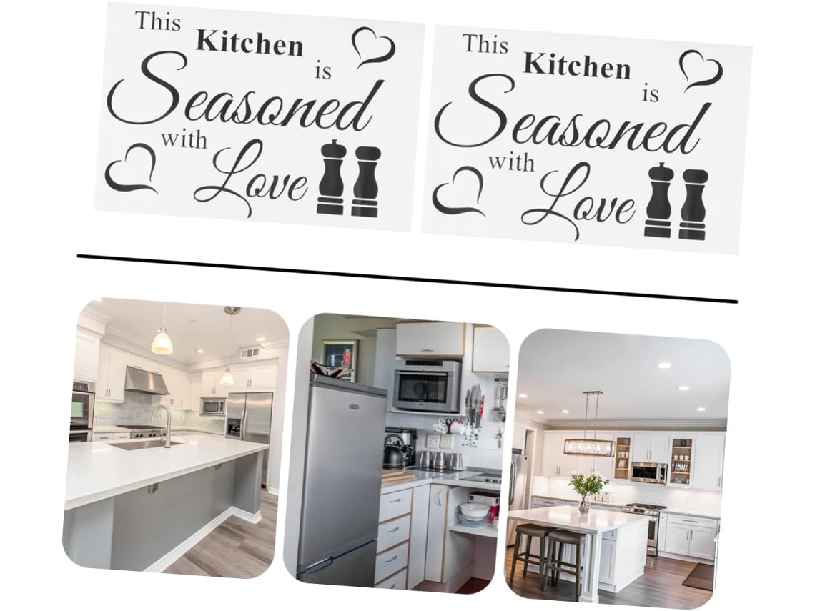 2 Adesivos Decorativos De Parede Para Cozinha Com Letras Para Parede