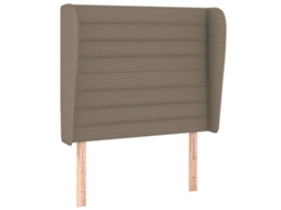 Cabeceira de cama VIDAXL Cinzento-acastanhado Tecido (103x23x128 cm )