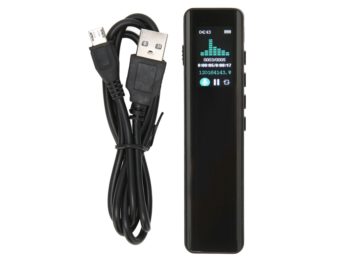 Gravador de Voz Digital com Ativação por Voz USB 8GB | S/MARCA