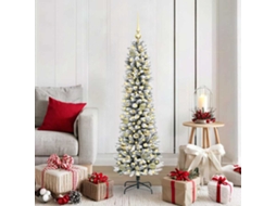Vidaxl Árvore De Natal Artificial Branco 150 Cm Pvc, Metal E Plástico