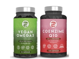 Pacote Omega 3 Vegano 90 Cápsulas E Coenzima Q10 120 Cápsulas Hn