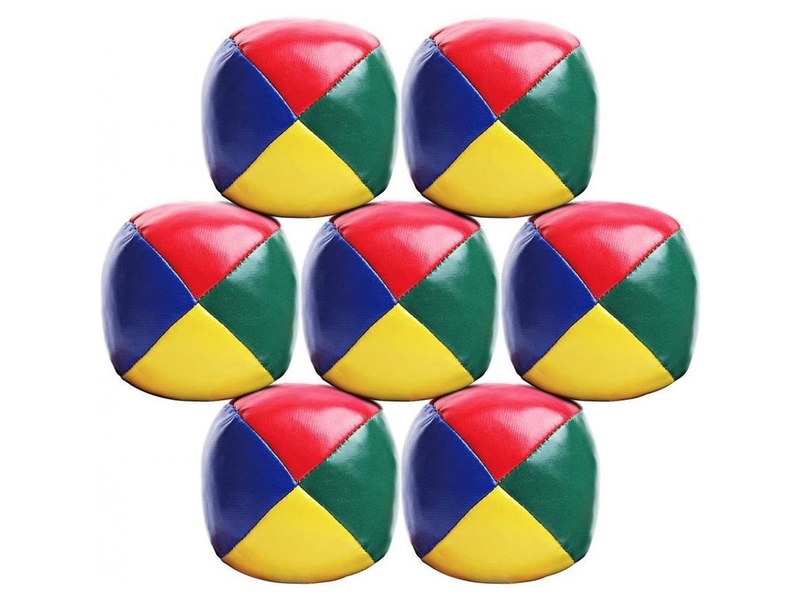 7 Bolas De Malabares Para Principiantes Suaves E Duráveis De Pu Com Partículas Plásticas 5x5cm 1.7oz