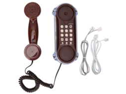 Telefone de Parede Telefone Fixo com Fio de Estilo Retrô Europeu EOOCOO (com Luz, Mudo de Toque Único)