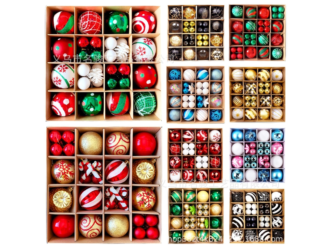 Bolas de Natal LAXISCREED 6cm Plásticas Decorativas