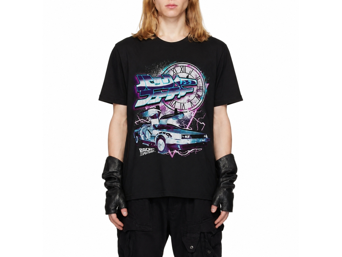 Rockinstone Back To The Future Movie Black Adult Shirt Size:xl