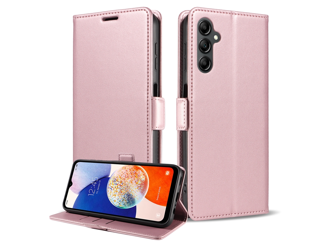 Capa Flip Para Celular Samsung, Textura Lisa.marrom-a33