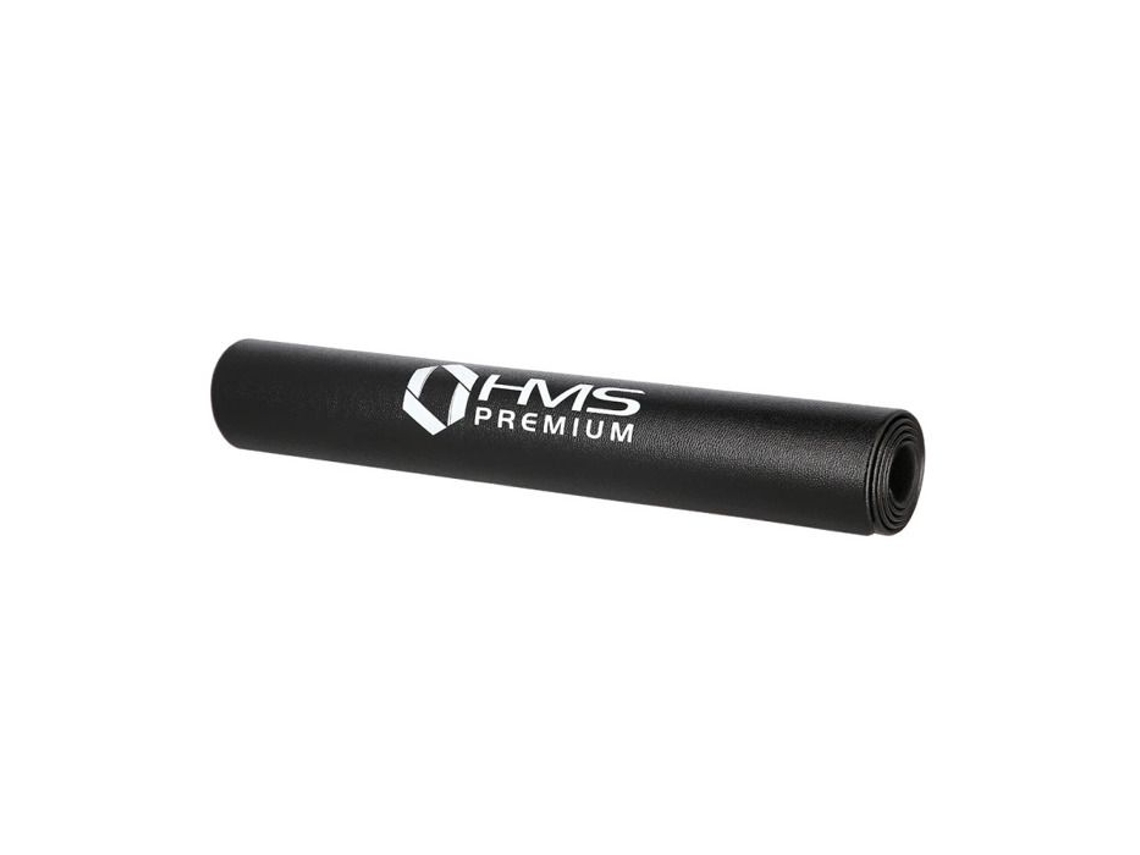 Tapete de ginástica preto HMS MPS13, 130 x 70 cm, 6 mm de espessura