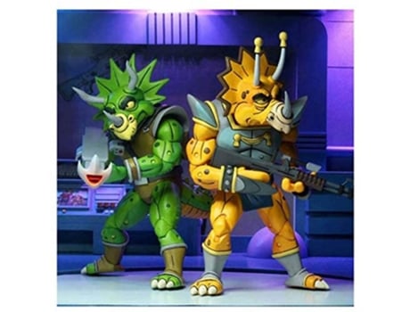 Figura Neca Tmnt Capitão Zarax & Zork 7 Figura de Ação 2-Pack TARTARUGAS NINJA