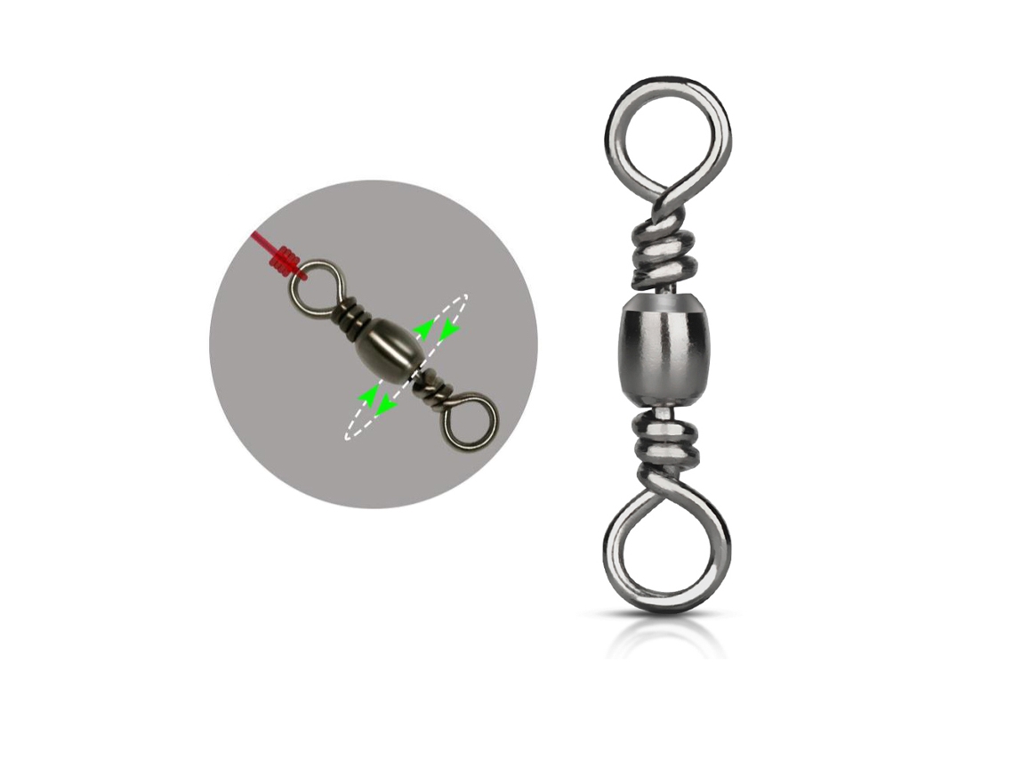 Conjunto de Anéis de Pesca de Aço Carbono MDUG (50 ou 100 peças, esfera giratória, conector inercial)