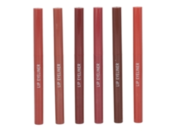 Conjunto De 6 Lápices Labiales Mate Para Mujer, Textura Matte, Impermeable Y De Longa Duración, Rotativo